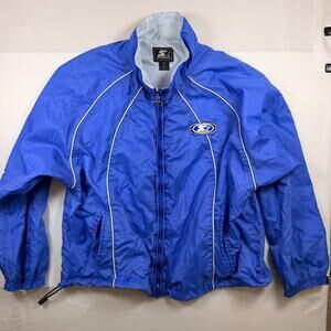 Vintage Starter Blue Full Zip Up Windbreaker Jacket Womens's Size XL